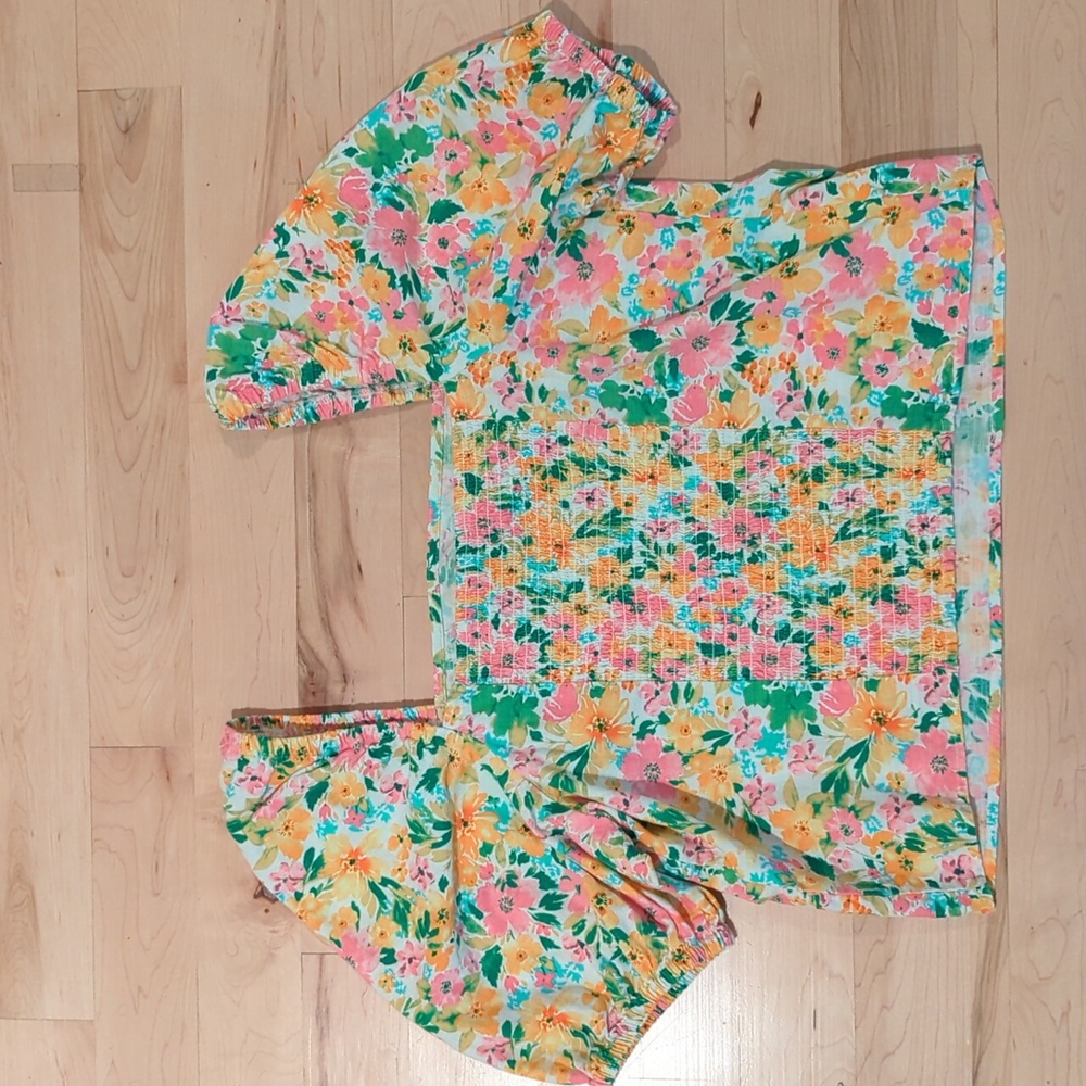 Primark puffy sleeve floral blouse US size 14 - Picture 2 of 4